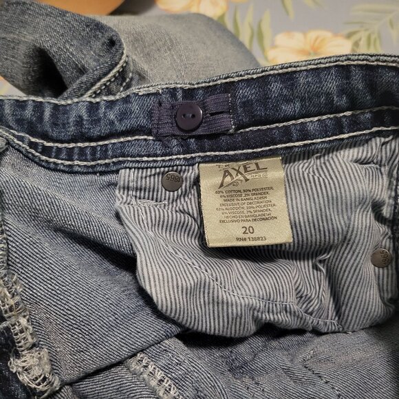 TK Axel Brand Stretch Bootcut Denim Jeans Distressed Youth Size 20 - Picture 9 of 9